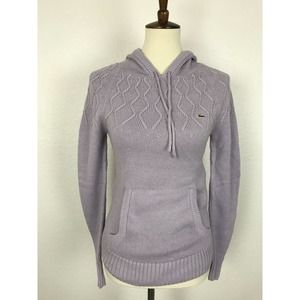 Lacoste Cable Knit Sweater Hoodie